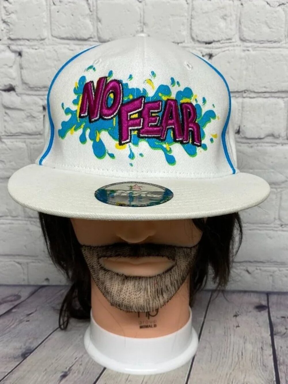 Vintage NO FEAR Headwear BOYS Size Baseball Hat Cap Y2K - STAINS